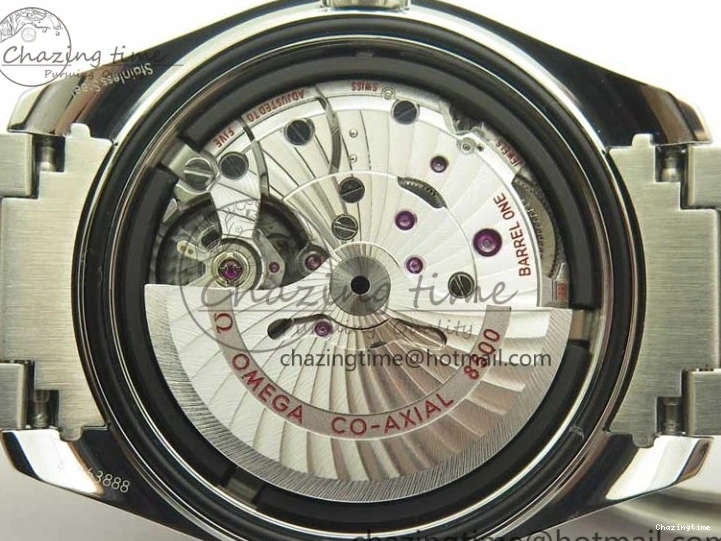 0421 FlexibleFit Aqua Terra 150M SS VSF 1:1 Best Edition Black Wave Textured Dial RG Hand on SS Bracelet A8500 Super Clone 8032